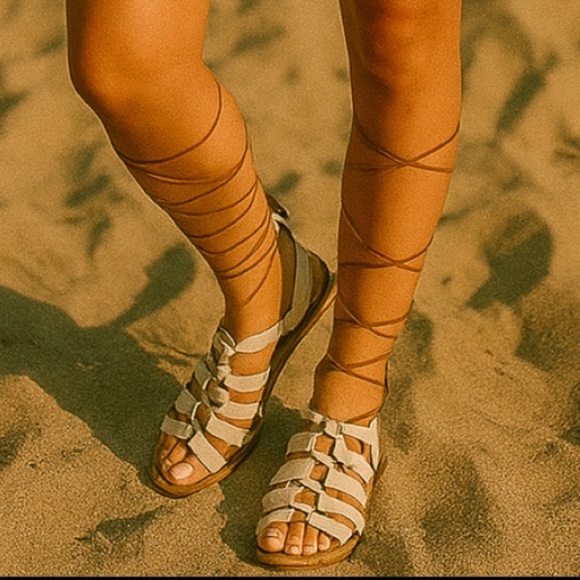 Vintage sand & sun white gladiator sandals size 8 - Picture 2 of 7